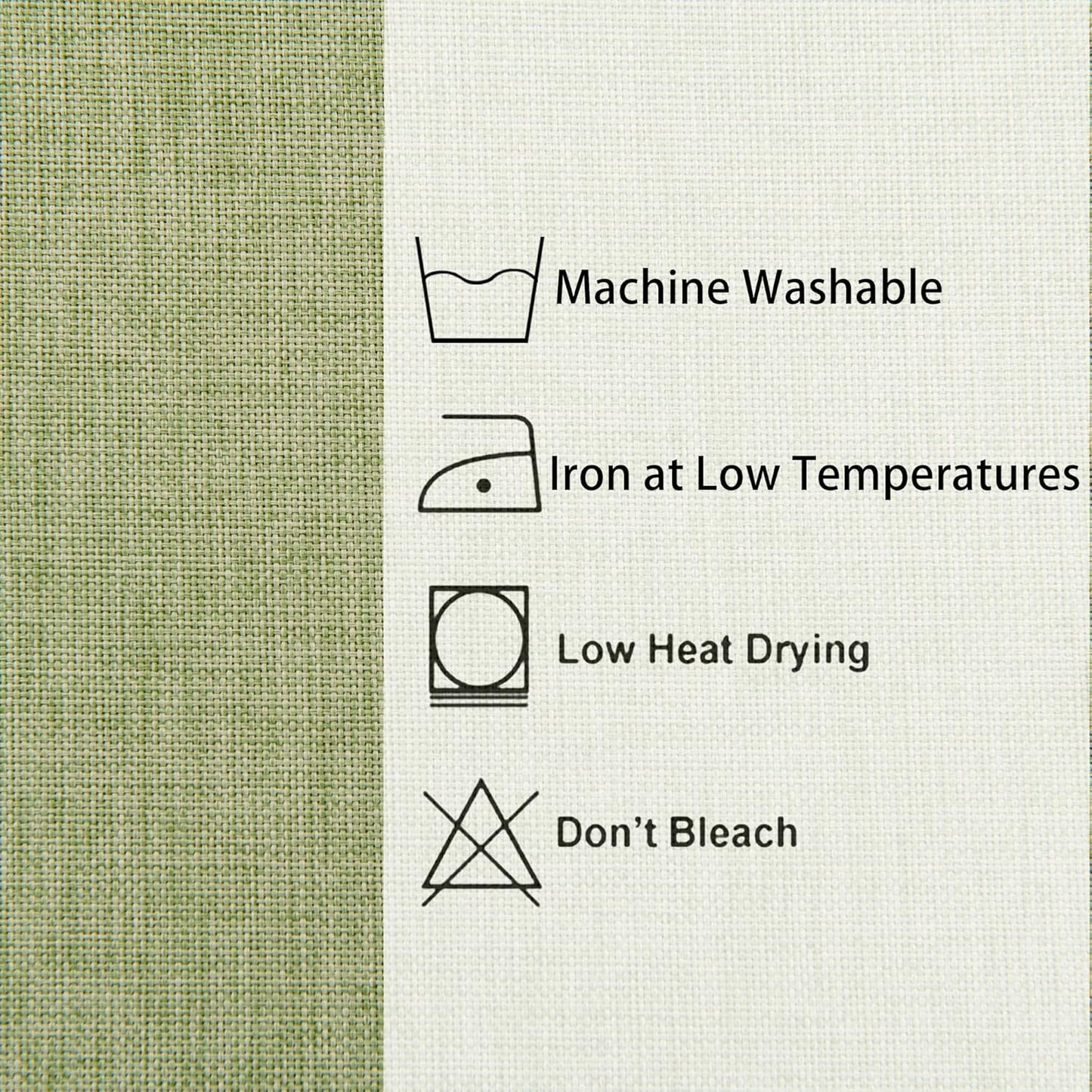 Hiasan Faux Linen Rectangle Tablecloth - Wrinkle and Stain Resistant Washable Table Cloth for Kitchen Dining Room Holiday Table Cover for Dinner, Green, 90 x 156 Inch