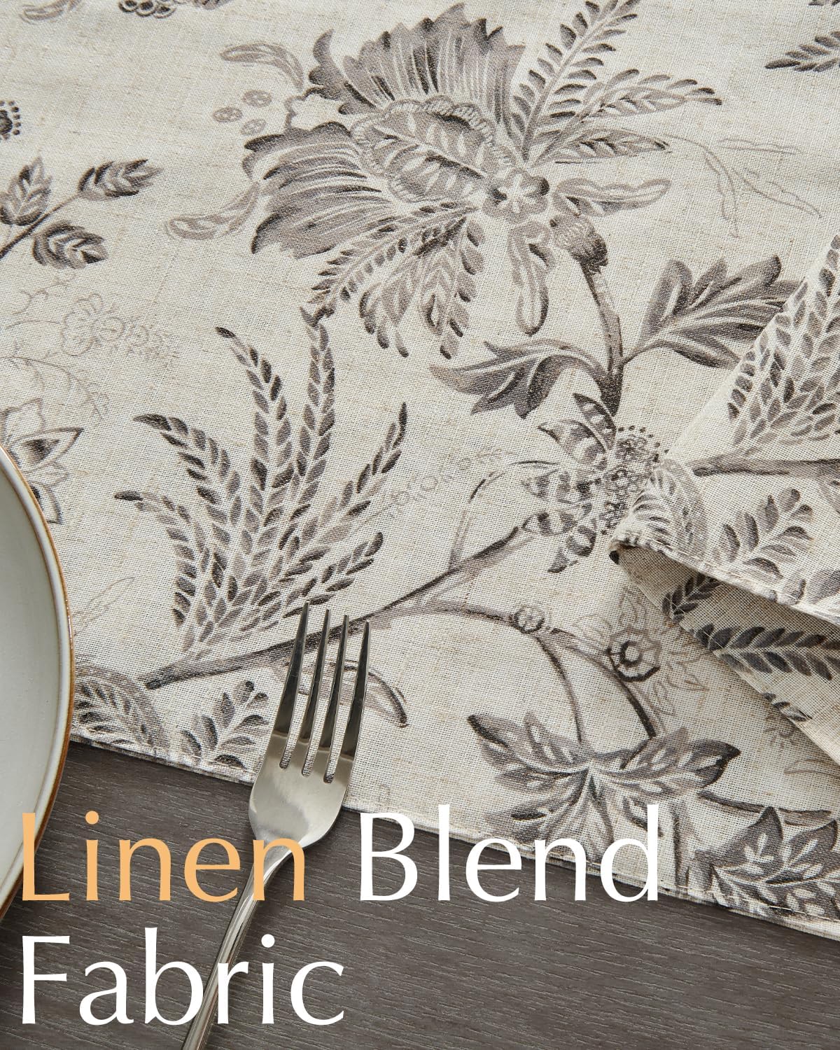 jinchan Linen Table Runner for Kitchen Farmhouse Table Cloth French Country for Party Wedding Birthday Dining Table Indoor Outdoor Decor 13 x 72 Inch 1 Panel Grey