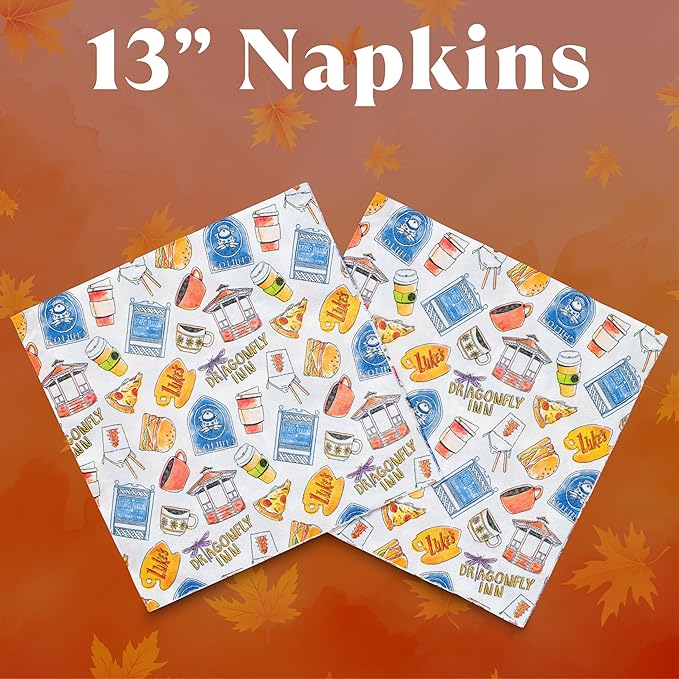Silver Buffalo Gilmore Girls Paper Napkin and Plate Party Pack, 32 Count