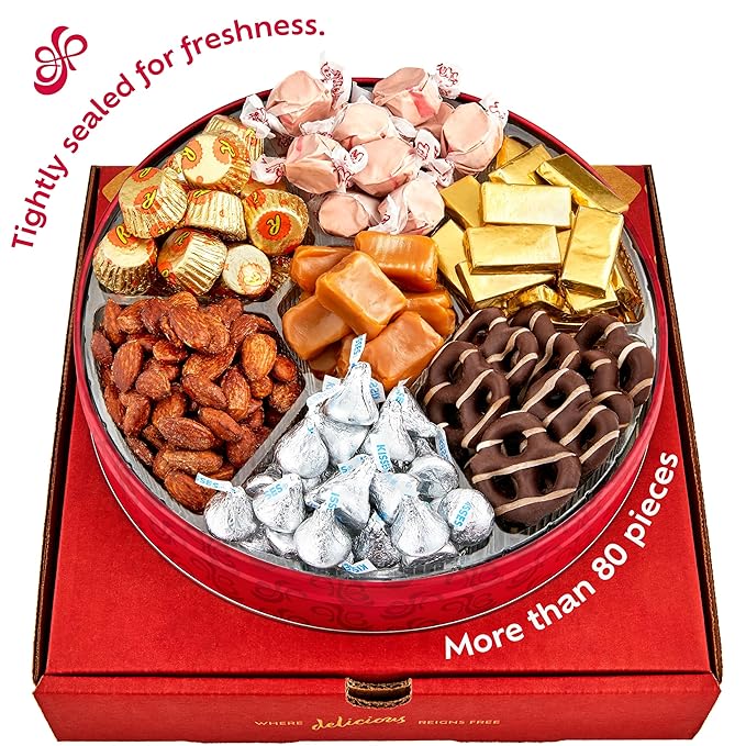 Gluten Free Palace Assorted Candy Gift Basket – Variety of Nuts & Treats for Birthday, Thank you, Adults, Men & Women