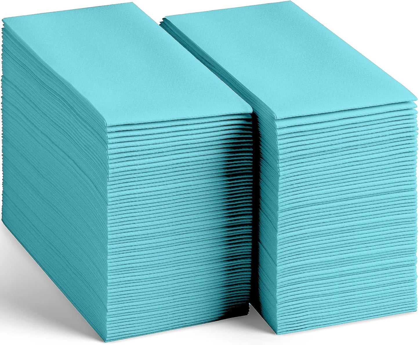 Linen-Feel Colored Paper Napkins - Decortive Cloth-Like Mint Blue Dinner Napkins - Soft And Absorbent. For Kitchen, Party, Wedding, Bathroom Or Any Occasion. (Pack of 100)
