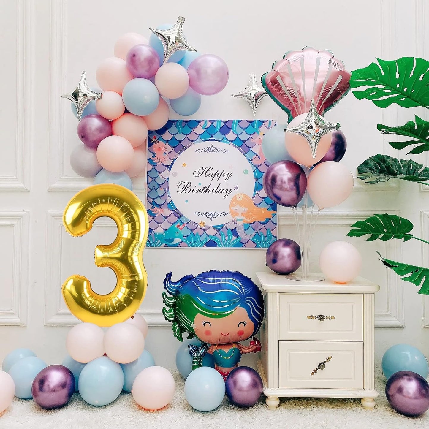 Smlpuame 40 inch Number Balloon 0-9 Gold Large Number 3 Balloons,Digital Balloons for Birthday Party Celebration Decorations Supplies, Helium Foil Number Balloons for Wedding Anniversary