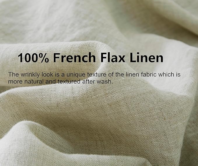 100% French Flax Linen Tablecloths Rectangle 144Lx60W Inch for Dinners, Parties, Easter, Halloween, Camping, Stone Washed, Textured, Machine Washable, 12-14 Sets (60''x144'', Natural Linen)