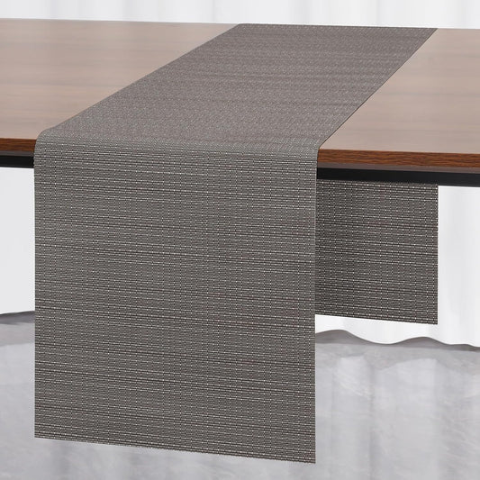 Myir JUN Table Runner, Vinyl Table Runner Indoor 72 Inch Long Arbitrarily Cropped Runner for Table Heatproof for Home Party (Dark Gray, 15 x 72 inch)