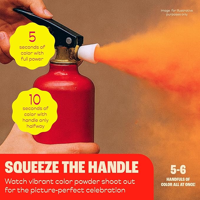 Chameleon Colors Color Blasters, Gender Reveal Fire Extinguisher, Gender Reveal Smoke Bombs, Powder Cannon, Smoke Blaster, War and Holi Color Blaster, 2 Orange Blasters