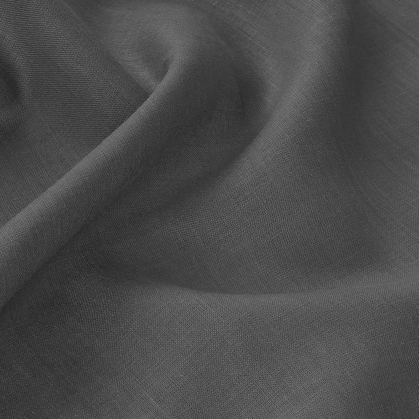 D'Moksha Homes Charcoal Grey Linen Tablecloth 60 x 108 Inch - 100% Pure Linen Grey Table Cloth for Rectangle Tables - Classic Hemstitch, Machine Washable Tablecloth for Thanksgiving