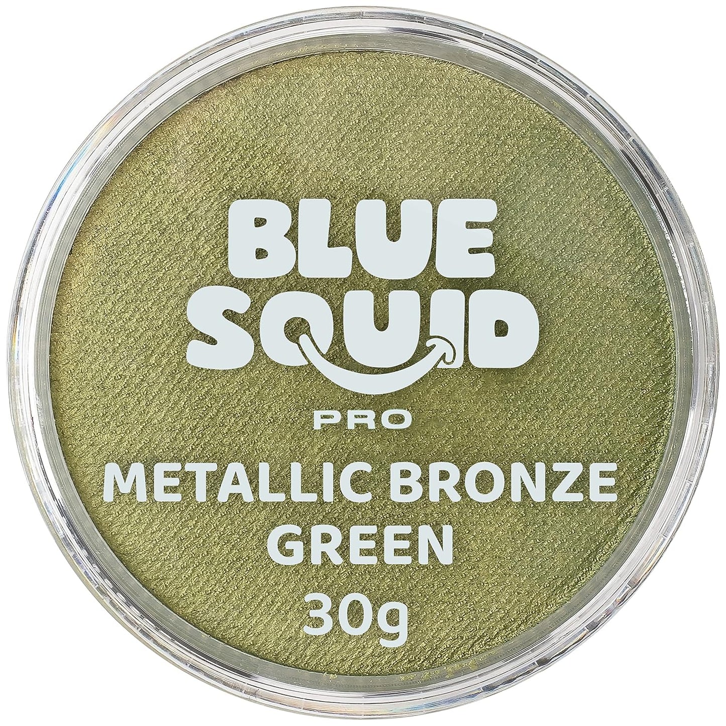 Blue Squid Face Paint Water Based Single Cake Professional Face Paint & Body Paint - Water Activated, Kids Adults Face Painting for Costume, Halloween Makeup, Cosplay - Metallic Bronze Face Paint 30g