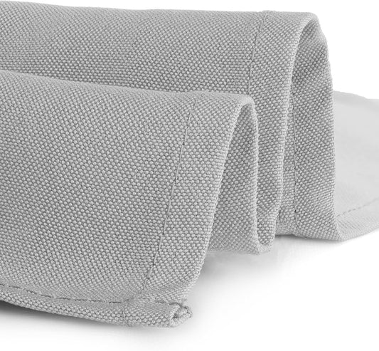 Gee Di Moda Rectangle Tablecloth - 90 x 132 Inch Silver Table Cloth for 6 Foot Table with Floor-Length Drop - Heavy Duty Washable Fabric - 6 Ft Buffet Table, Holiday Party, Wedding & Baby Shower