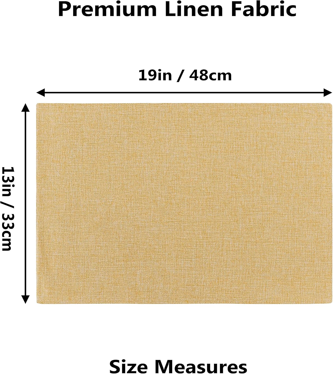 Home Brilliant Cloth Placemats Set of 8 Linen Placemat Washable Heat Resistant Dining Table Place Mats for Kitchen Table Holiday Dinner Fall Winter Decoration, Yellow