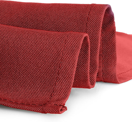 Gee Di Moda Rectangle Tablecloth - 90 x 156 Inch Red Table Cloth for 8 Foot Table with Floor-Length Drop - Heavy Duty Washable Fabric - 8 Ft Buffet Table, Holiday Party, Wedding & Baby Shower