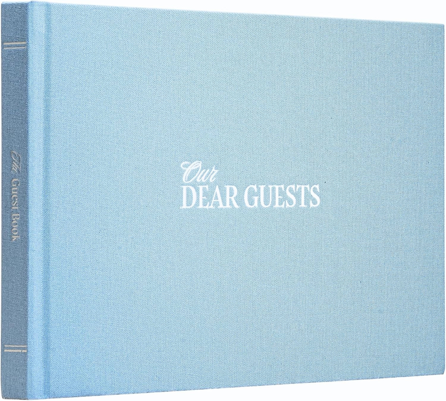 Kunitsa Co. Wedding Guest Book - Blank Sign in Book for Special Occasions, Something Blue Cover