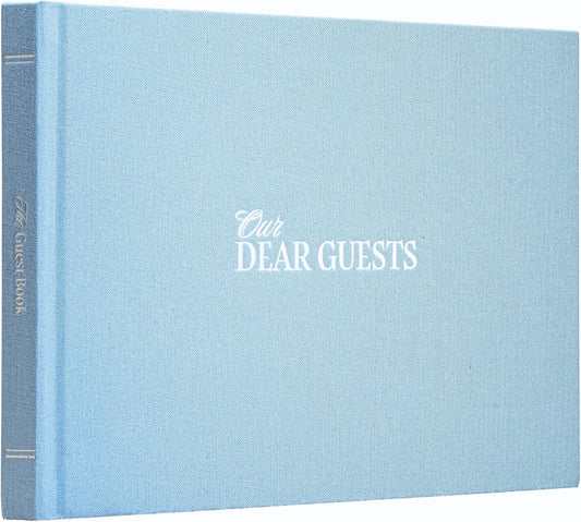 Kunitsa Co. Wedding Guest Book - Blank Sign in Book for Special Occasions, Something Blue Cover