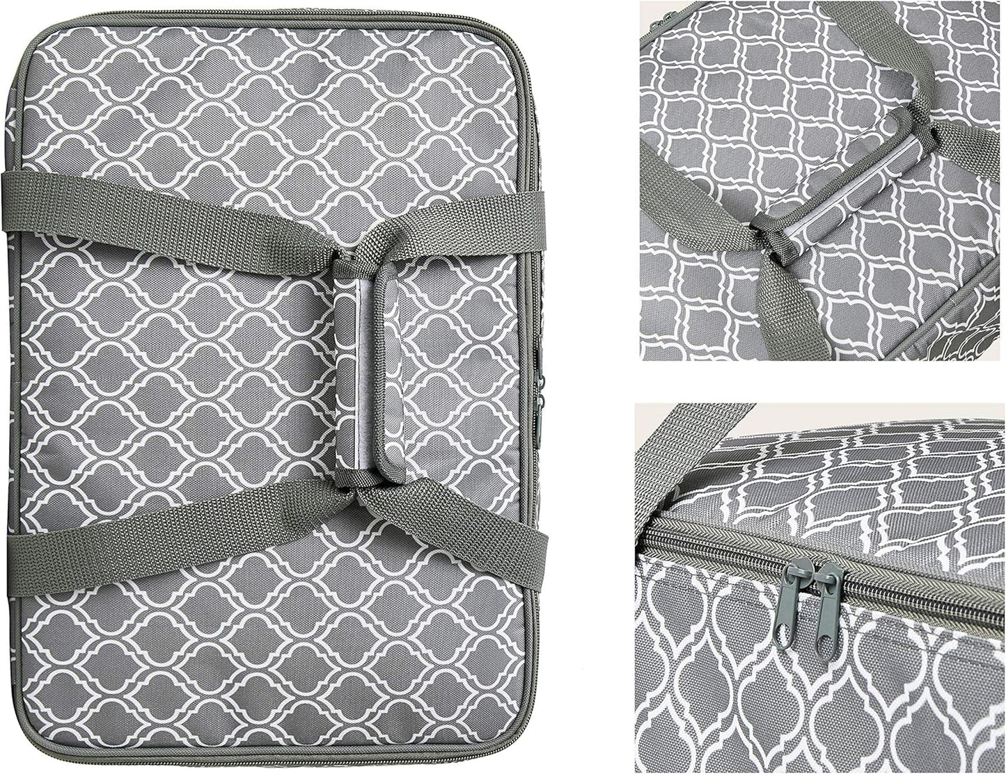 Insulated Casserole Carrier Fit 9"x13" Lasagna Baking Dish Pan for Hot or Cold Food Transport,Portable Reusable Lunch Warmer Tote Bag for Gathering,Camping/Office,Cookouts,Potluck Parties-Laurel Green