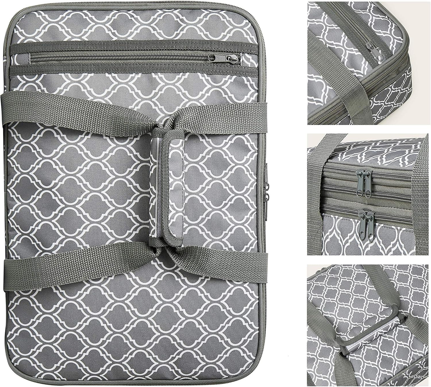 Insulated Casserole Carrier Fit 9"x13" Lasagna Baking Dish for Hot or Cold Food Transport,Thermal Lunch Warmer Tote Bag Upgrade add Fixing Strap for Gathering,Camping,Travel,Cookouts,Parties-Laurel