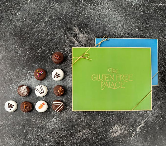 Gluten Free Palace Holiday Gift Basket – Vegan Gluten Free Chocolate Covered Cookies – Gourmet Cookie Gift for Christmas, Thanksgiving & New Year – Delicious Holiday Treats for Men & Women (20 Count)