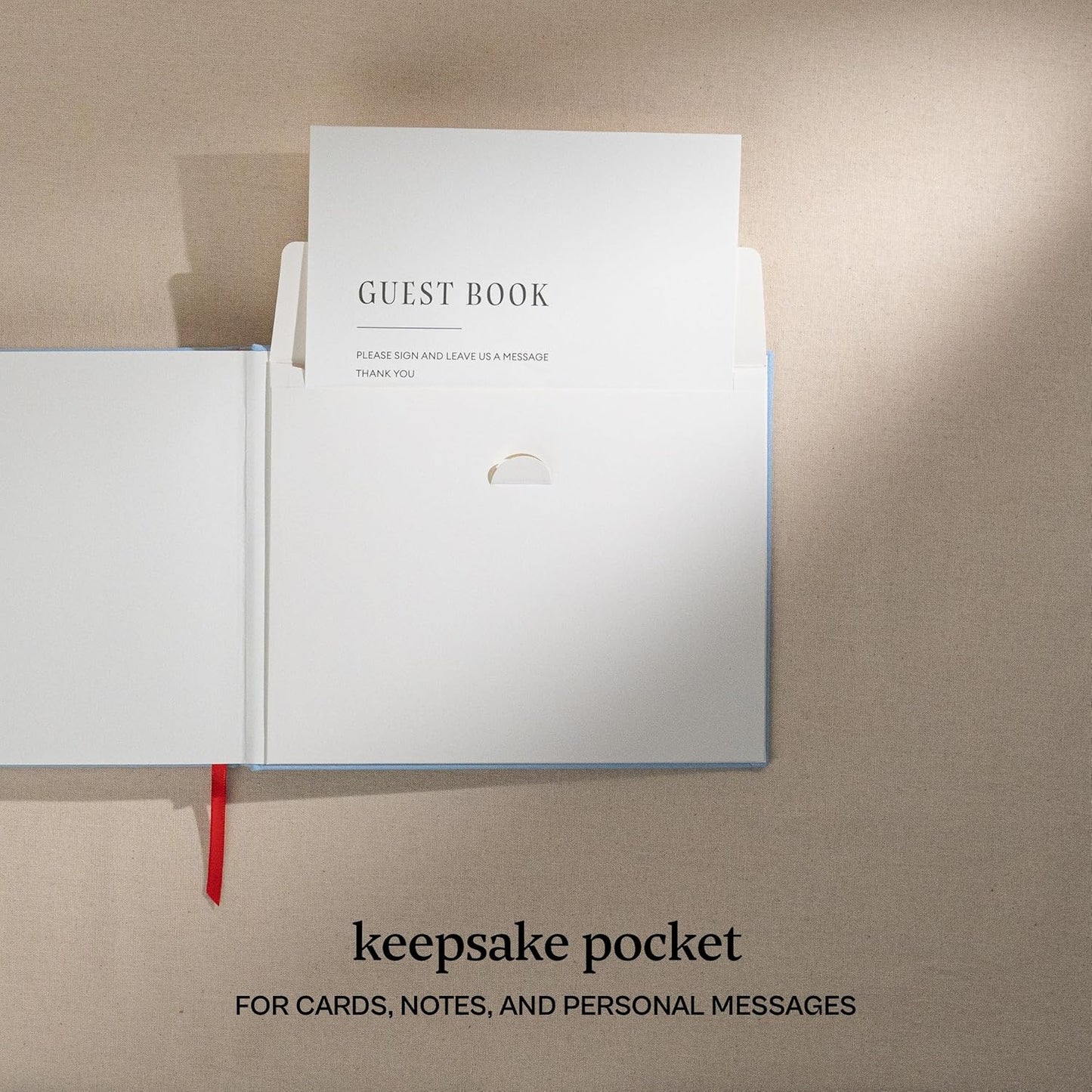 Kunitsa Co. Wedding Guest Book - Blank Sign in Book for Special Occasions, Something Blue Cover