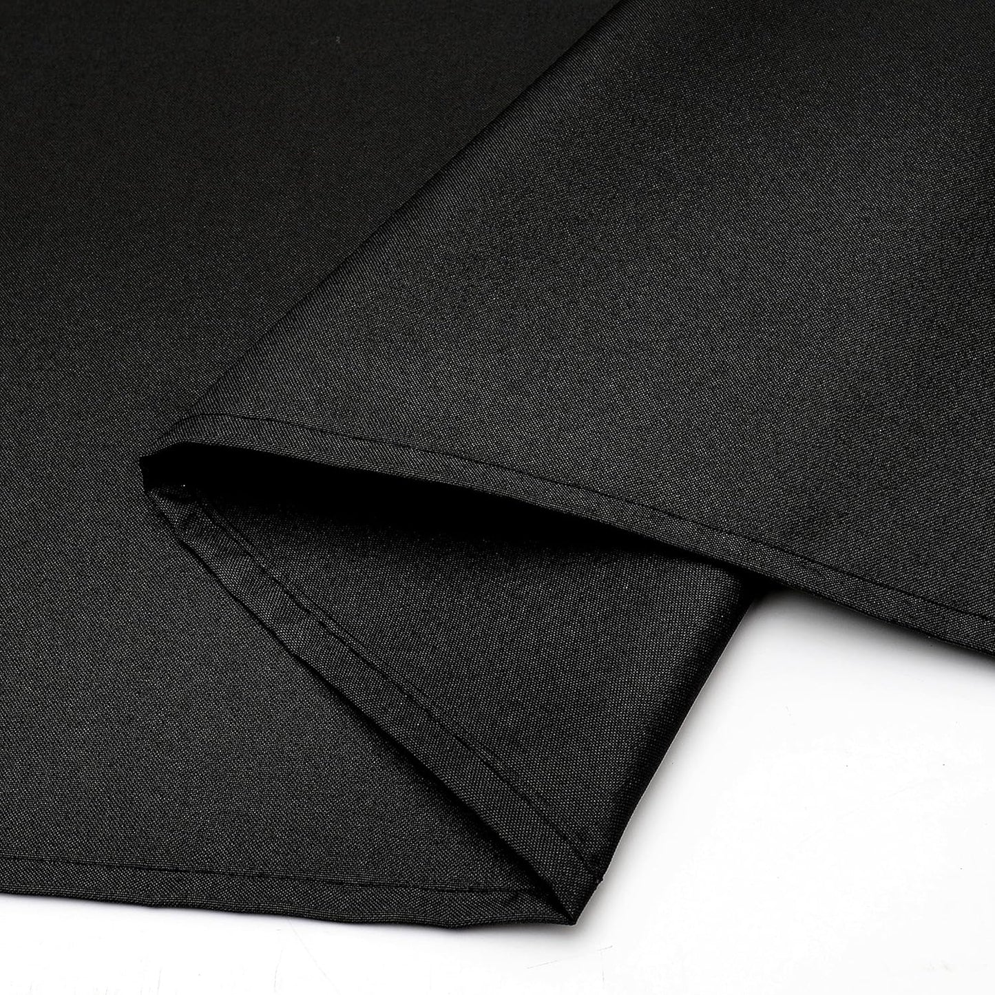 Wewoch Black Rectangle Tablecloth Water Resistant Washable Polyester Table Cloth for Dining,Kitchen, Parties Weddings and Outdoor Use 60 Inch by 84 Inch