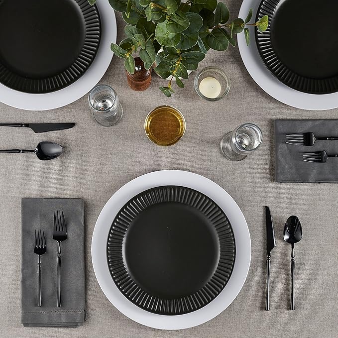 13'' Party Chargers Large Plates & Platters Great for Elegant Party's Weddings Tableware Great for Serving dish White, Pack of 6