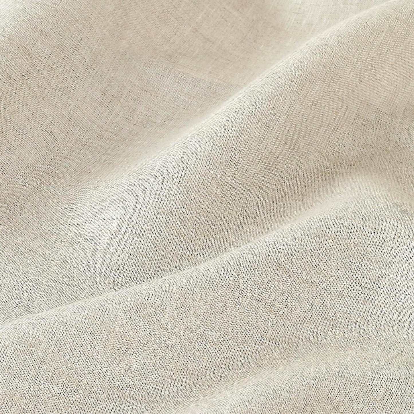 D'Moksha Homes Light Natural Linen Tablecloth for Rectangle Tables 60 x 84 Inch - Classic Hemstitch 100% Pure Linen Natural Table Cloth - Machine Washable Dining Tablecloth for Fall, Autumn, Halloween
