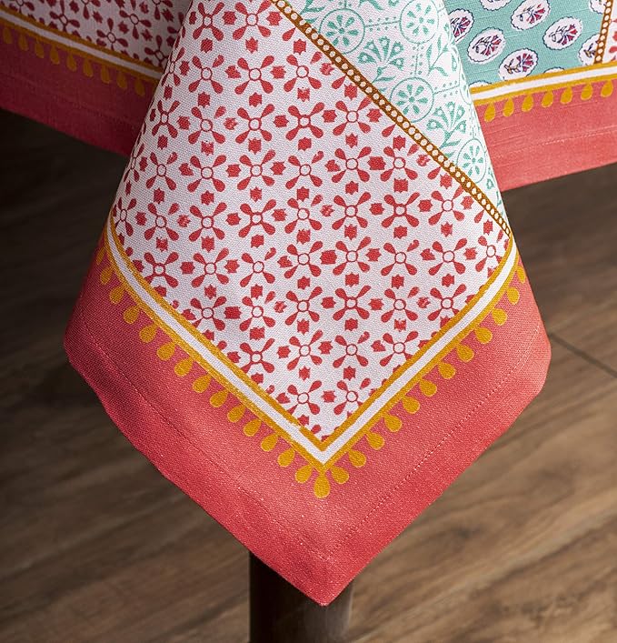 Maison d' Hermine Table Cloth Rectangle Table 100% Cotton 60 x 90 Inches Tablecloth Reusable Decorative for Dining Room Farmhouse Home Valentines Day Decorations Spring Summer - Provence