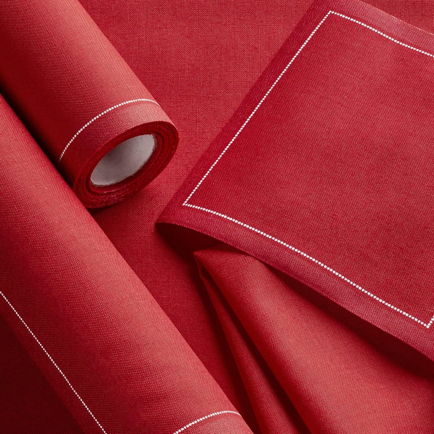 Cotton Cocktail Napkin - 4.3 x 4.3 in - 50 units per roll - Lipstick Red