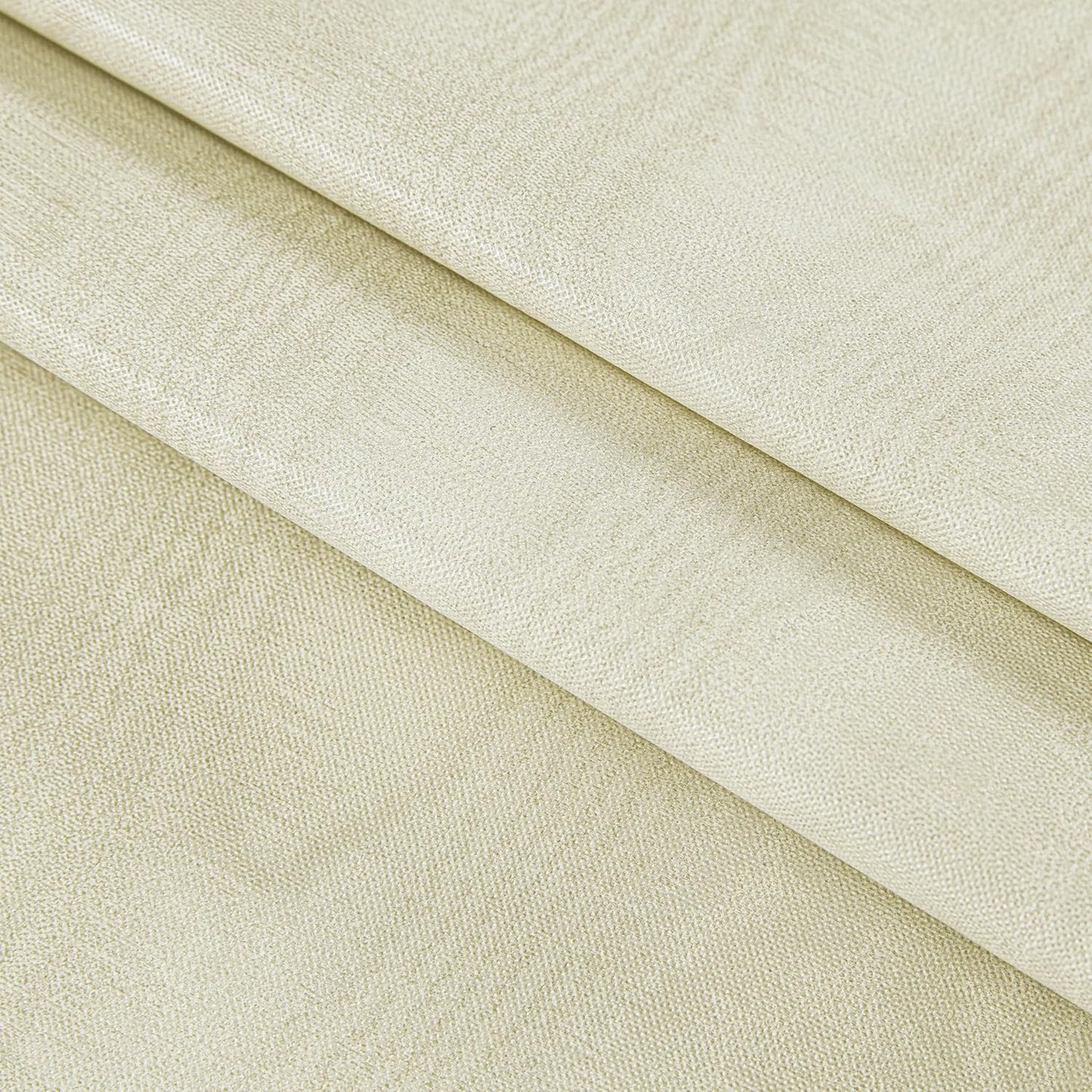 Newbridge Vinyl Flannel Backed Tablecloth, 60 x 84 Inch Oval, Beige Moire Wavy Solid Design, Heavyweight Indoor Outdoor Waterproof Table Cover, Easy Care Wipe Clean