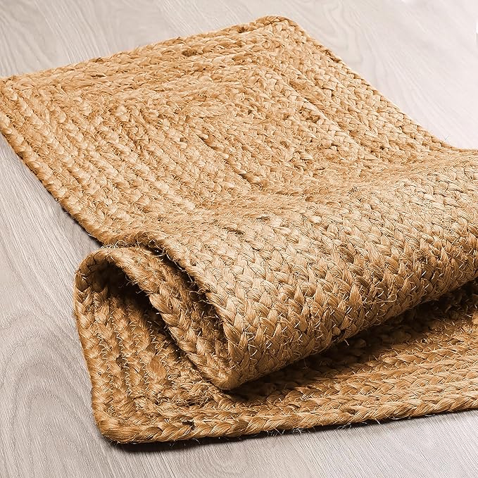 Goroly Home Reversible Jute Woven Table Runner - Farmhouse Burlap, Eco-Friendly Rustic Vintage Dining Decor, Natural Jute Table Décor for Christmas Holiday New Year Table - 13x36 Inch, Natural