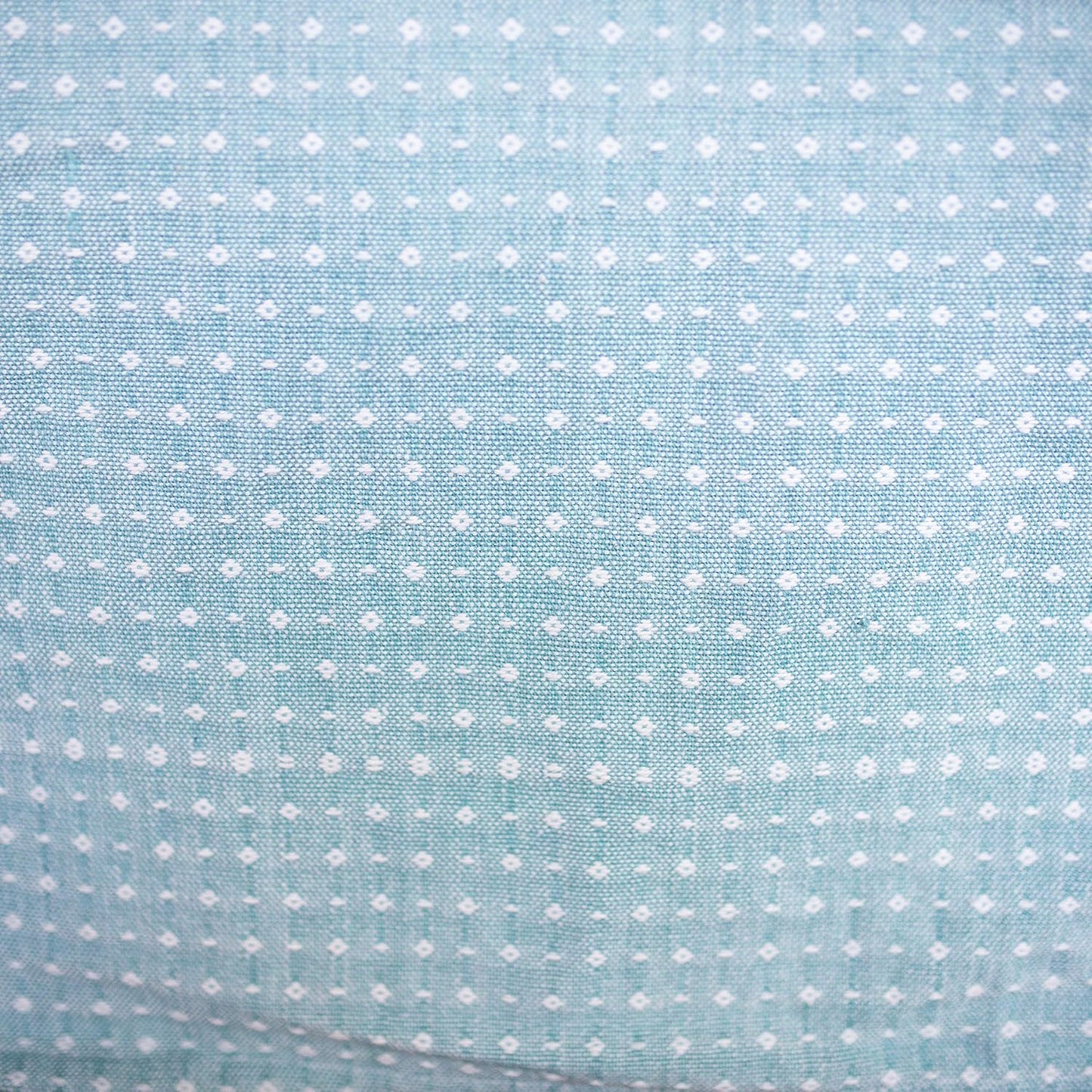 60x120 in Cotton Linen Tablecloth – Rectangular Dining Table Cover with Elegant Pattern for Kitchen, Weddings, Parties, Indoor or Outdoor Picnic and Everyday Decor – Blue Dot Pattern