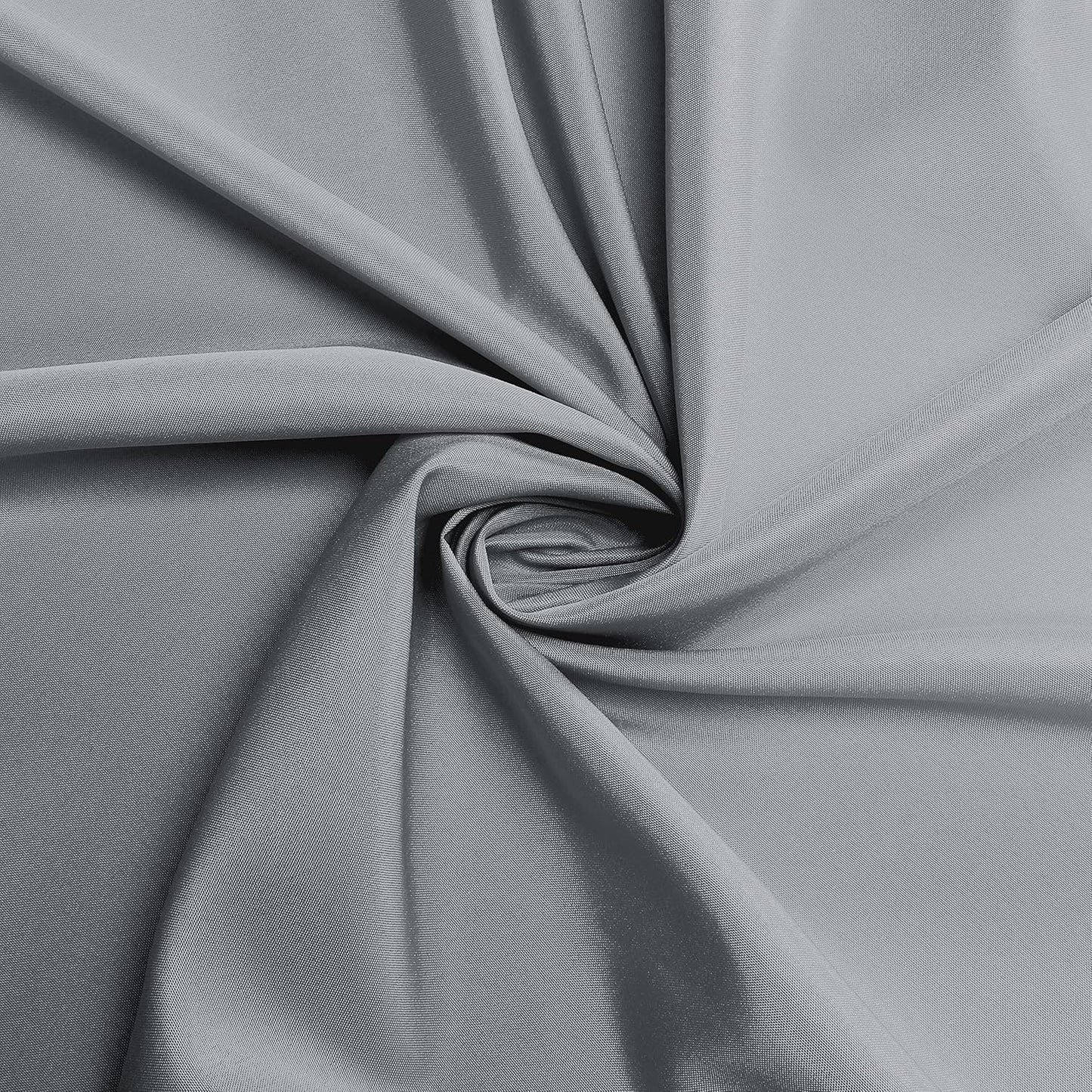 sancua Round Tablecloth - 90 Inch - Water Resistant Spill Proof Washable Polyester Table Cloth Decorative Fabric Table Cover for Dining Tables, Buffet Parties and Camping, Silver Grey