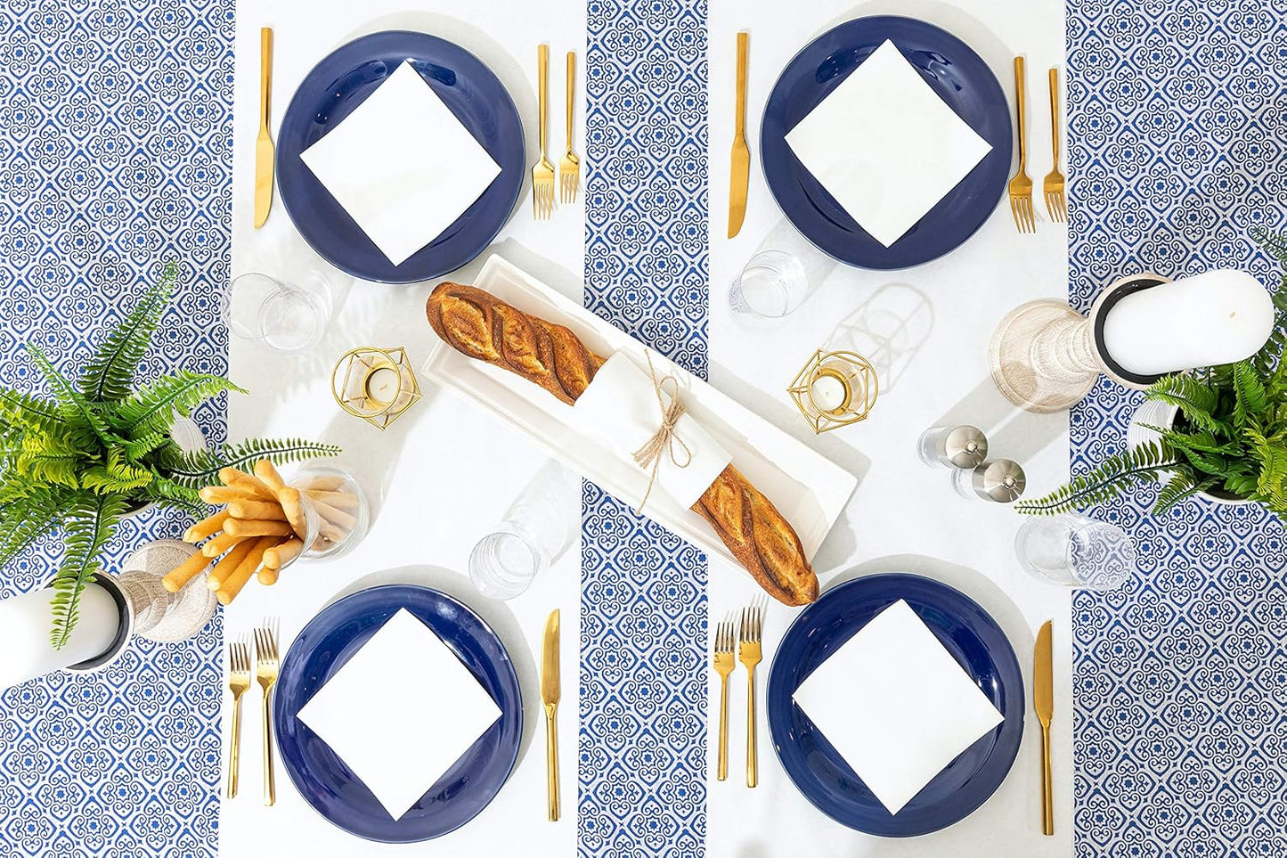 AH AMERICAN HOMESTEAD White Paper Napkins for Everyday Use - Disposable Linen-Like Lunch Napkins - Soft, Thick, and Absorbent Luncheon Serviettes (100 Pack)