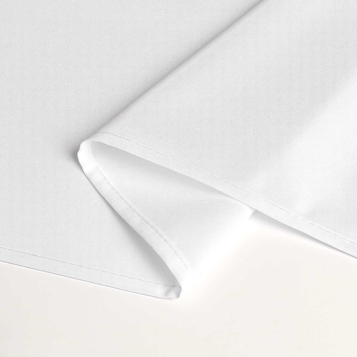 Wewoch White Rectangle Tablecloth Water Resistant Washable Polyester Table Cloth for Dining,Kitchen, Parties Weddings and Outdoor Use 60 Inch by 104 Inch