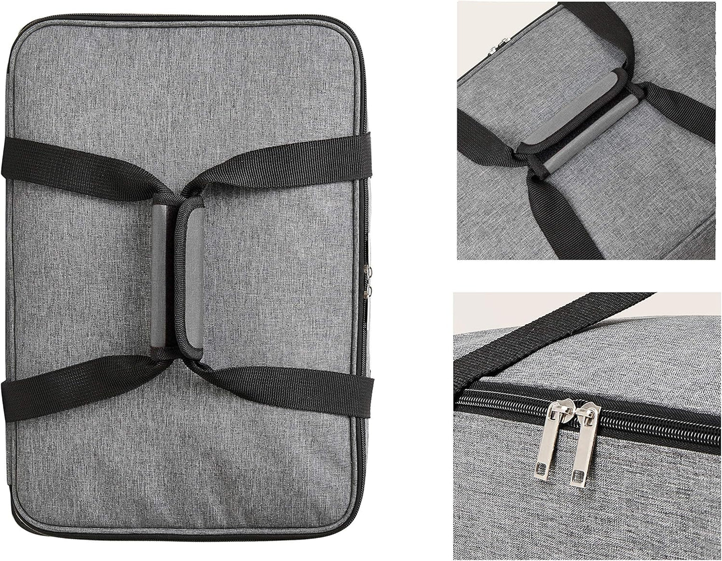Insulated Casserole Carrier Fit 9"x13" Lasagna Baking Dish Pan for Hot or Cold Food Transport,Portable Reusable Lunch Warmer Tote Bag for Gathering,Camping/Office,Cookouts,Potluck Parties-Gray