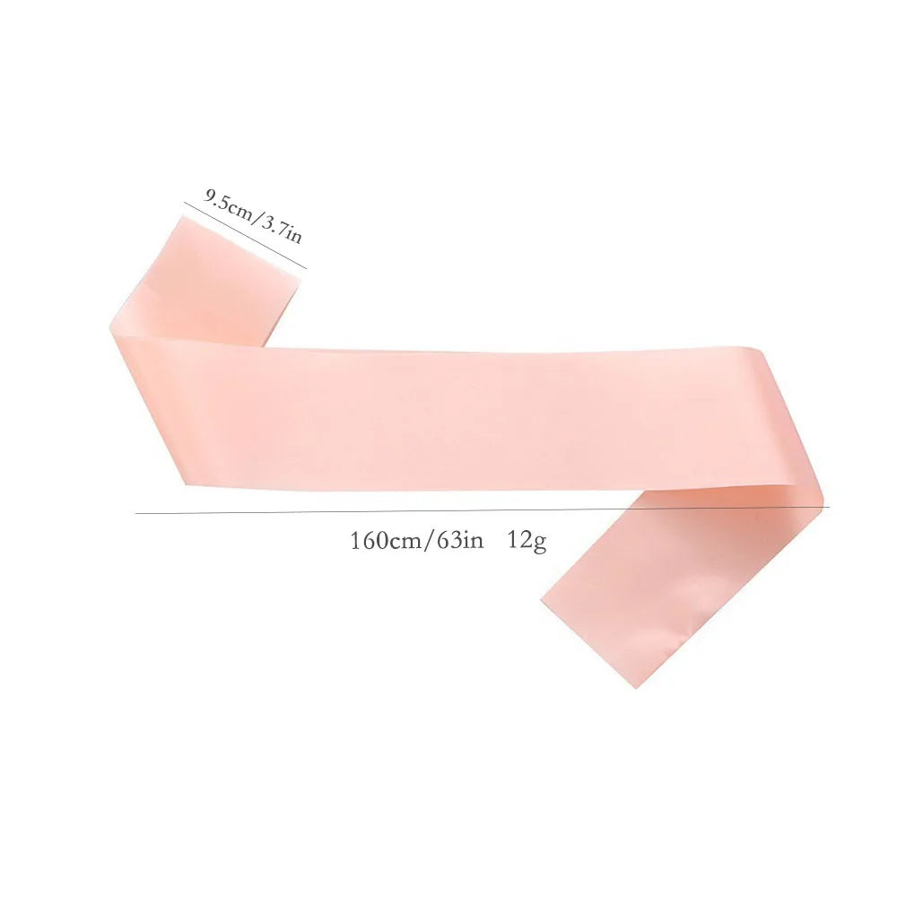 1 Piece Blank Satin Sash Plain Sash Party Event Diy Your Own Sash Wedding Bachelorette Party Bridal Shower Birthday Party Favors