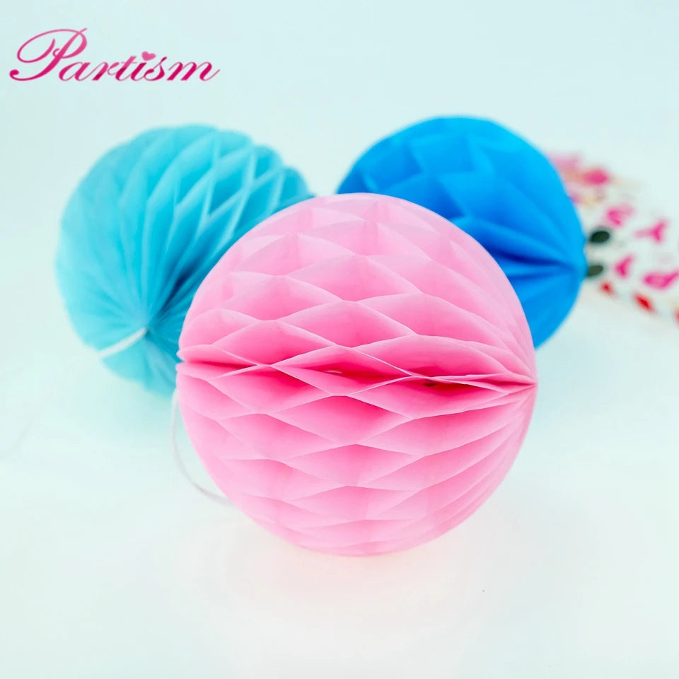 10PCS 4''(10cm) Tissue Paper Lantern Honeycomb High Quality Ball For Home Garden Wedding & Kids Birthday Party Decorations