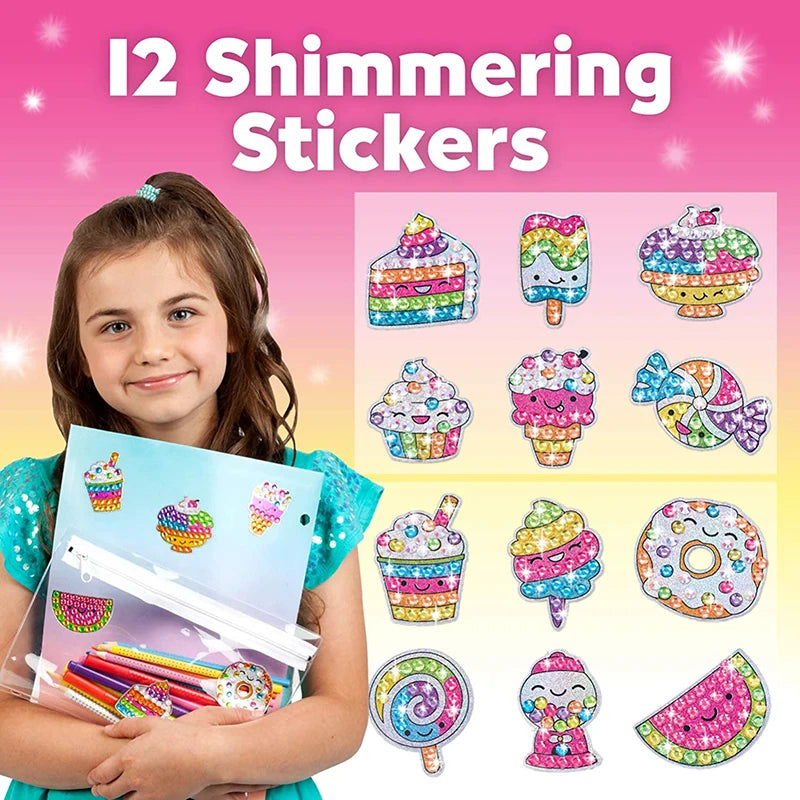 Kids Big Gem Diamond Painting Kit DIY Art Crafts Magical 5D Crysal Paint by Number Mosaic Stickers Boys Girls Diamond Embroidery