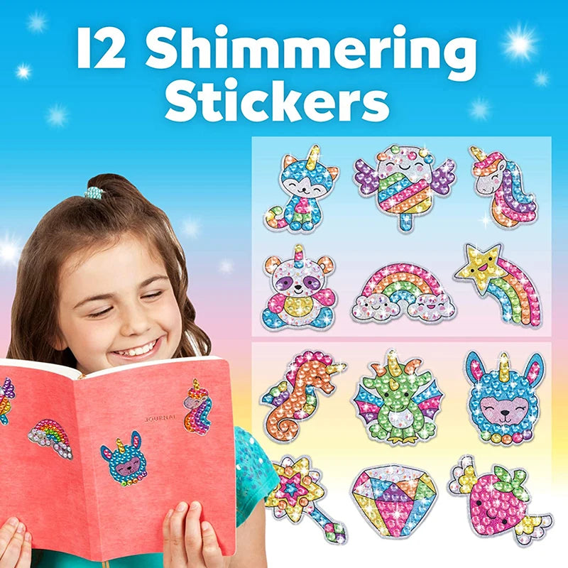 Kids Big Gem Diamond Painting Kit DIY Art Crafts Magical 5D Crysal Paint by Number Mosaic Stickers Boys Girls Diamond Embroidery