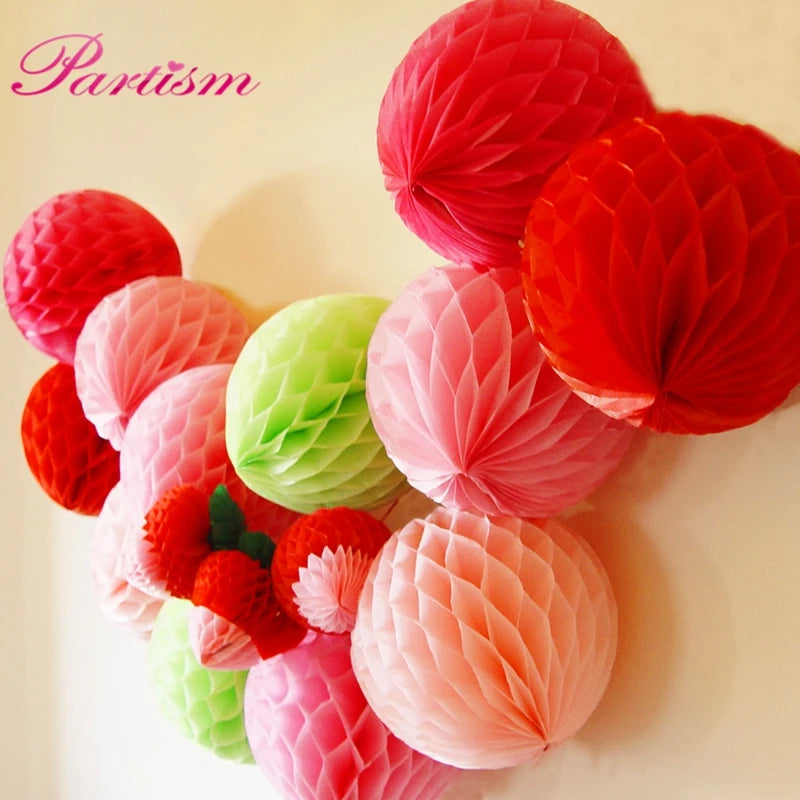 10PCS 4''(10cm) Tissue Paper Lantern Honeycomb High Quality Ball For Home Garden Wedding & Kids Birthday Party Decorations