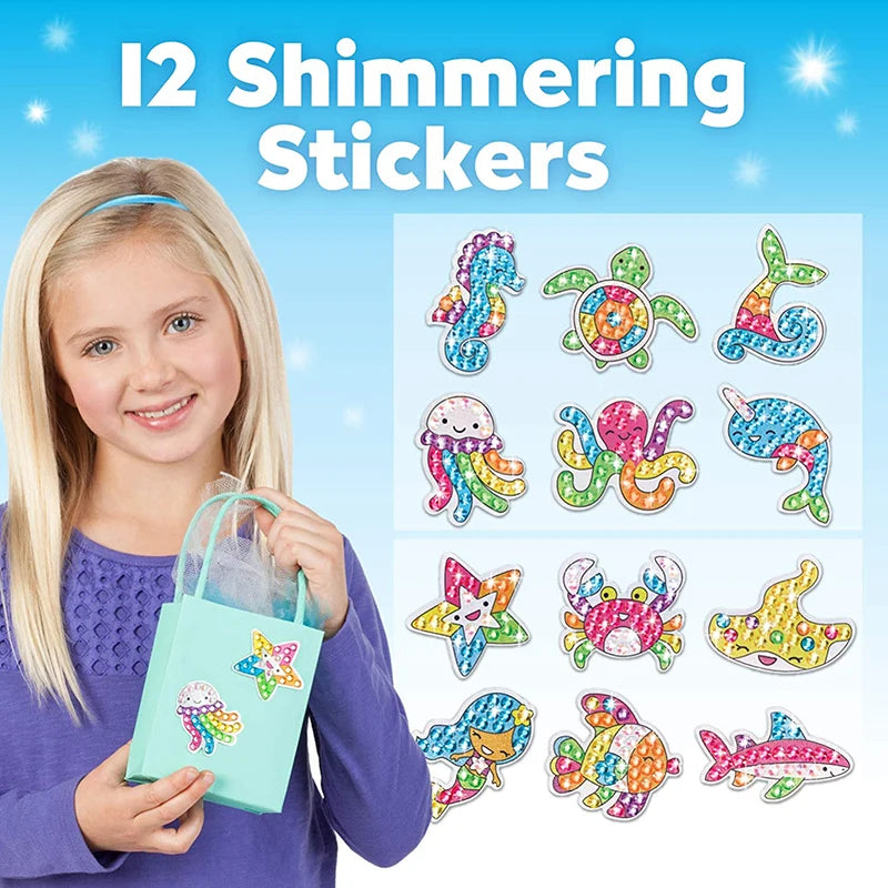 Kids Big Gem Diamond Painting Kit DIY Art Crafts Magical 5D Crysal Paint by Number Mosaic Stickers Boys Girls Diamond Embroidery