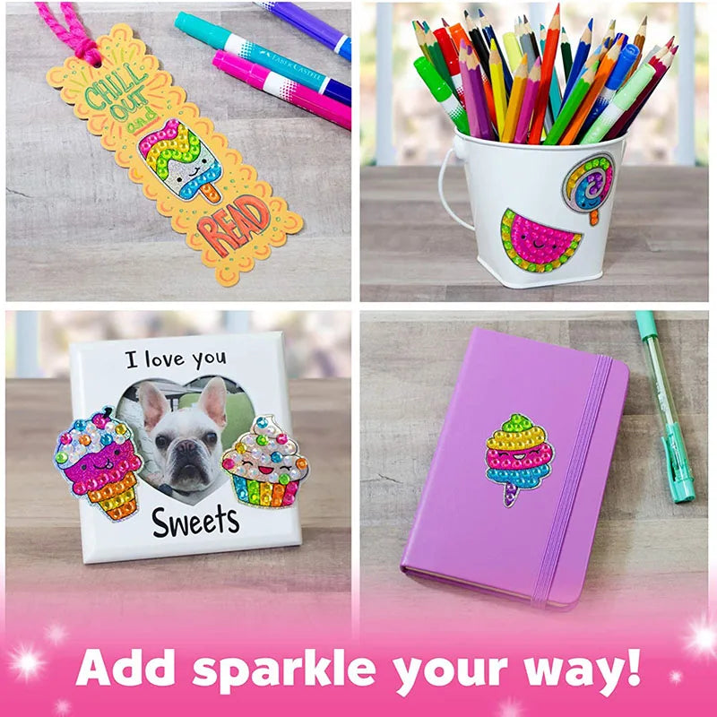Kids Big Gem Diamond Painting Kit DIY Art Crafts Magical 5D Crysal Paint by Number Mosaic Stickers Boys Girls Diamond Embroidery