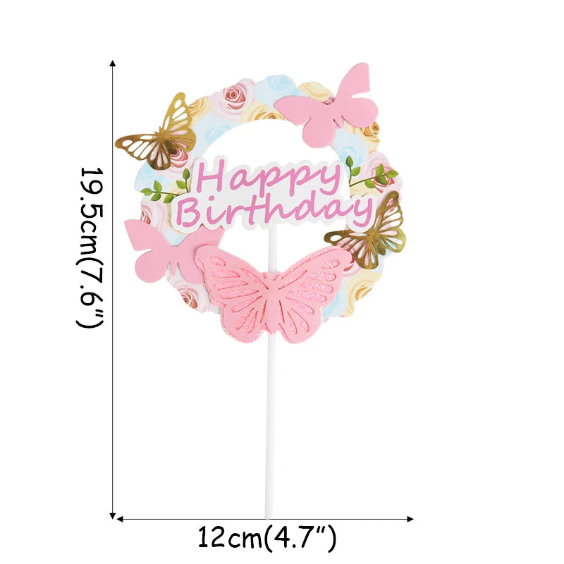Butterfly Party Tableware Set  Butterfly Pattern Paper Plate Napkin Cup Disposable Tablecloth for Baby Shower Birthday Supplies
