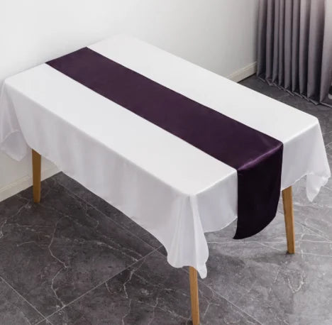 Satin Table Runner For Wedding Party Event Banquet Table Runner Luxury Dinner Tablecloth Home Wedding Table Decoration