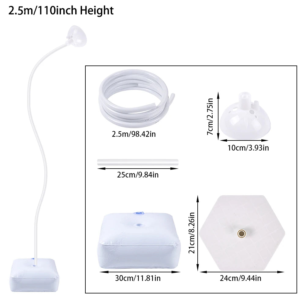1.5m/2.5m Adjustable Balloon Arch Kit Free Bending Balloon Arch Stand with Base Backdrop for Wedding Birthday Party Baby Shower