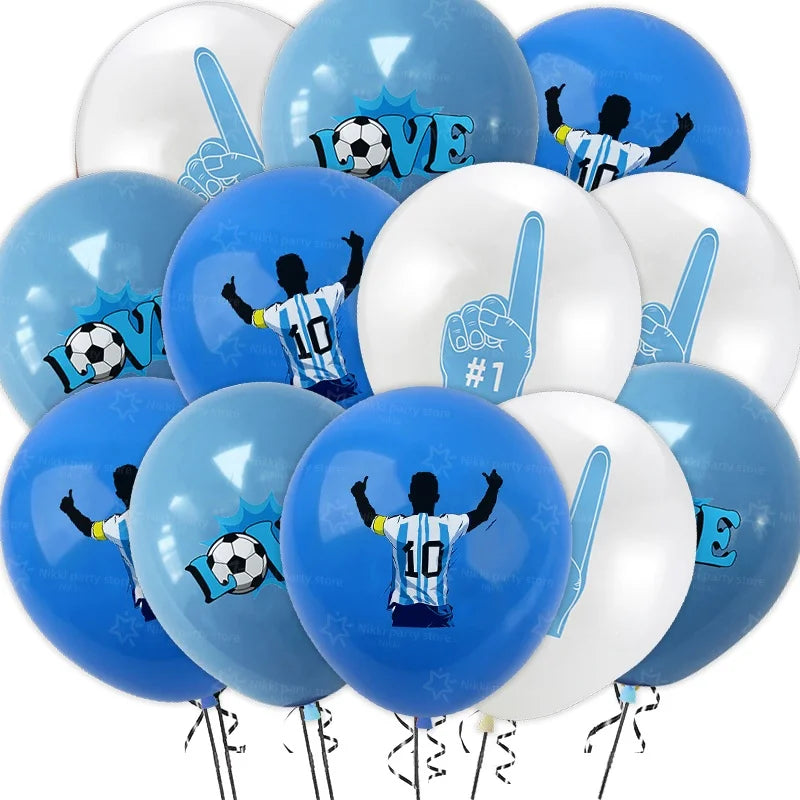 Soccer Party Supplies Superstar Messi Football Birthday Party Decoration Disposable Tableware Tablecloth Plates Cup Backdrop