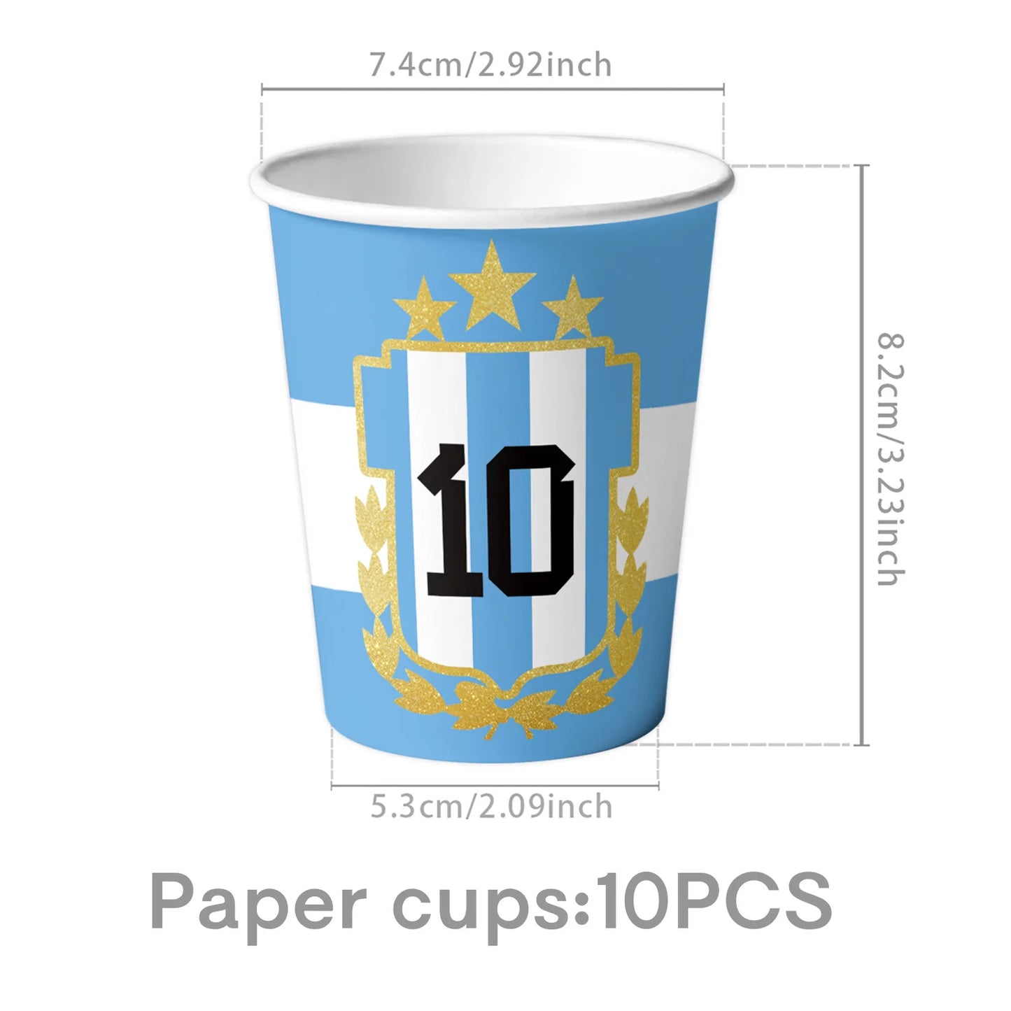 Soccer Party Supplies Superstar Messi Football Birthday Party Decoration Disposable Tableware Tablecloth Plates Cup Backdrop