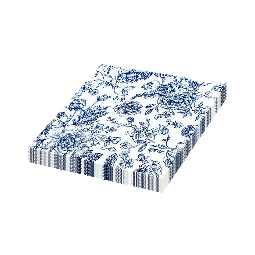 20 piecesperpackofvintageblueprintednapkinsblue andwhiteporcelainpartynapkinshotel party disposable napkins