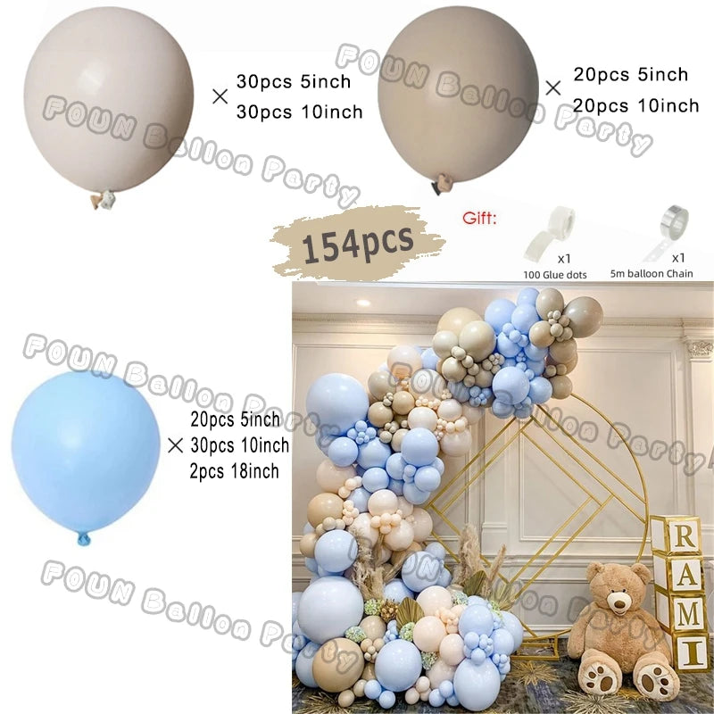 Blue Balloons Arch Kit Metallic Blue Confetti Balloon Garland Birthday Party Decorations Baby Shower Baptism Wedding Theme Decor