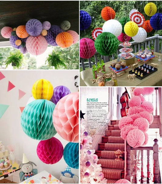 Wholesale Paper Honeycomb Ball Flower Lantern Wedding Kid Birthday Decoration Baby Shower Honeycomb Balls Lanterns Decorative