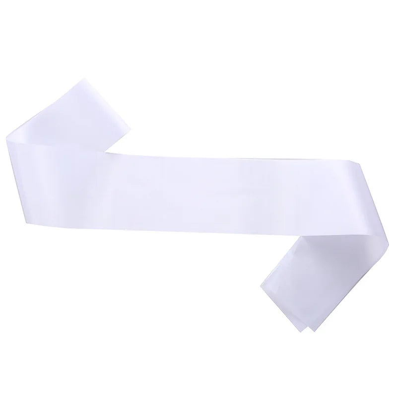 1 Piece Blank Satin Sash Plain Sash Party Event Diy Your Own Sash Wedding Bachelorette Party Bridal Shower Birthday Party Favors