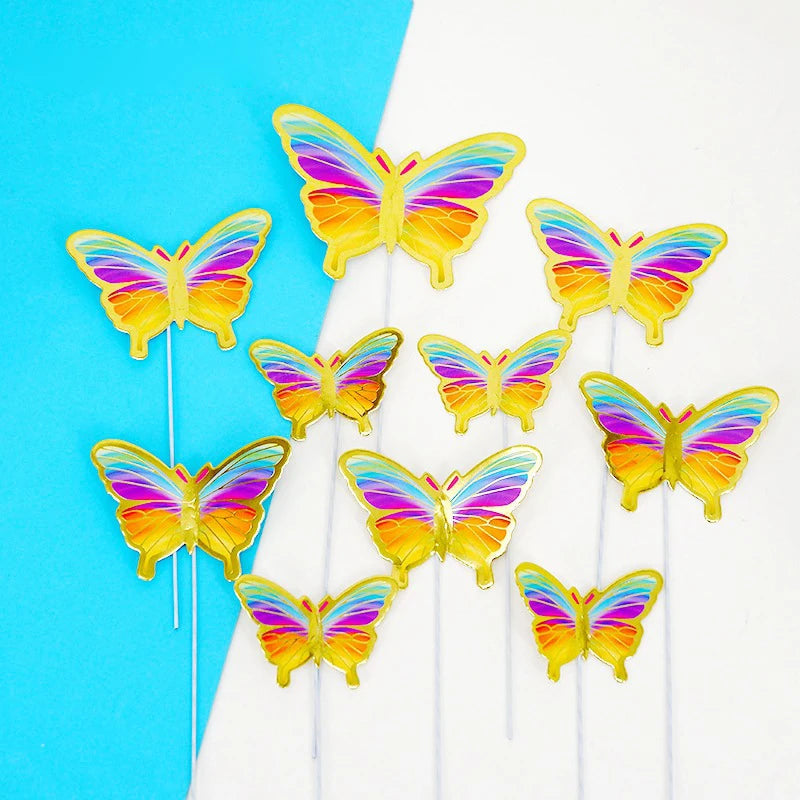 Butterfly Party Tableware Set  Butterfly Pattern Paper Plate Napkin Cup Disposable Tablecloth for Baby Shower Birthday Supplies