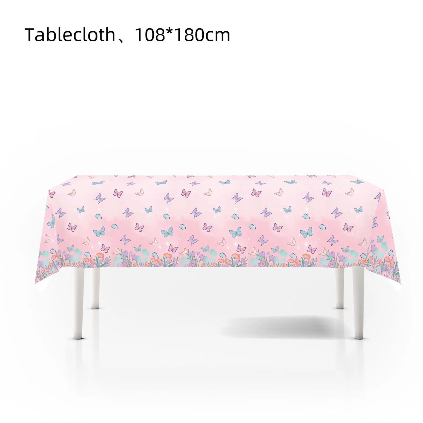 Butterfly Party Tableware Set  Butterfly Pattern Paper Plate Napkin Cup Disposable Tablecloth for Baby Shower Birthday Supplies